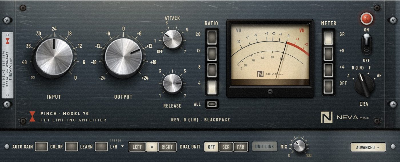 PINCH-76 set for parallel drum compression with MIX at 35 %